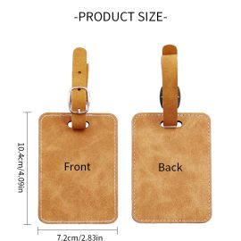 Square Wholesale Sublimation Luggage Tags Double Sizes Bulk Pu Luggage Tag Ideas