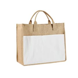 Wedding Welcome Gift Eco Friendly Pack Of Jute Bag with Front Canvas Pocket