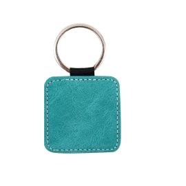 Square Green Keychain Sublimation Leather Products-Millantech