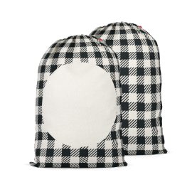 Round Plaid Christmas Gift Bag Printing-Millantech