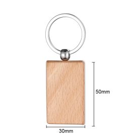 Double-sided Customizable Wooden Key Ring-Millantech