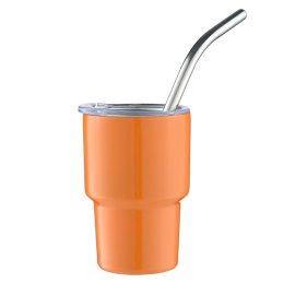 3oz Stainless Steel Tumbler with Straw-Millantech