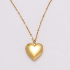 Heart Locket Gold Necklace-Millantech (复制)